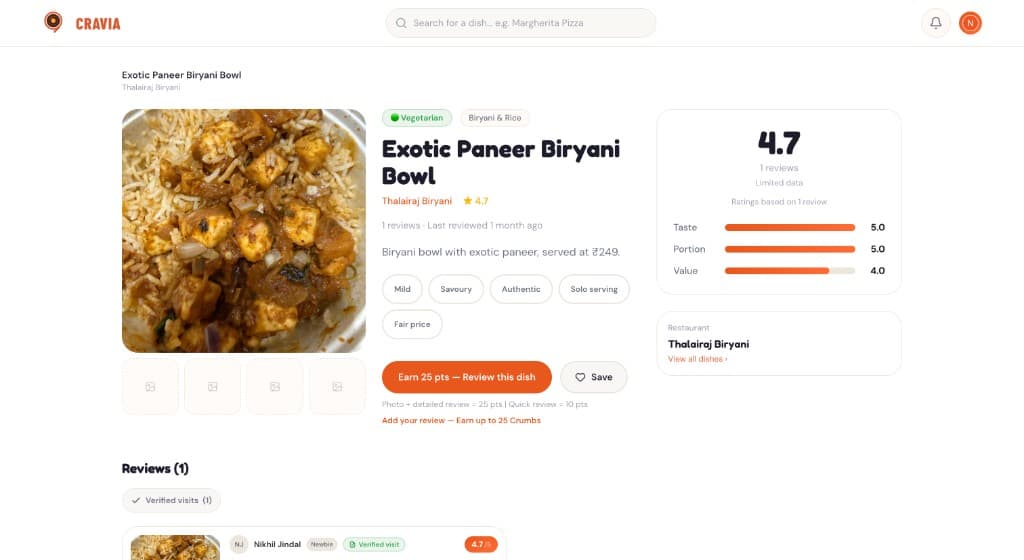 Cravia: Stop Guessing. Order Right. — screenshot 2