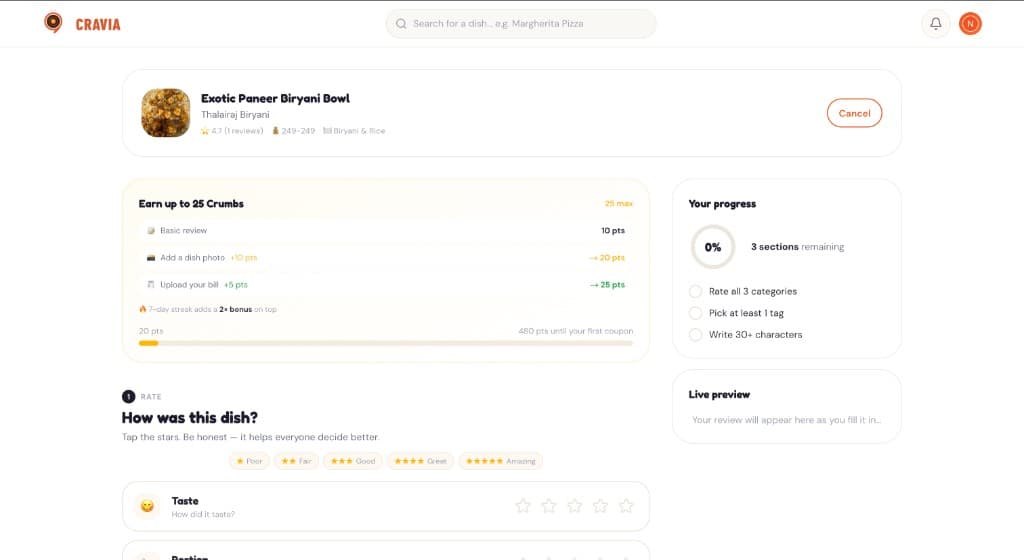 Cravia: Stop Guessing. Order Right. — screenshot 3