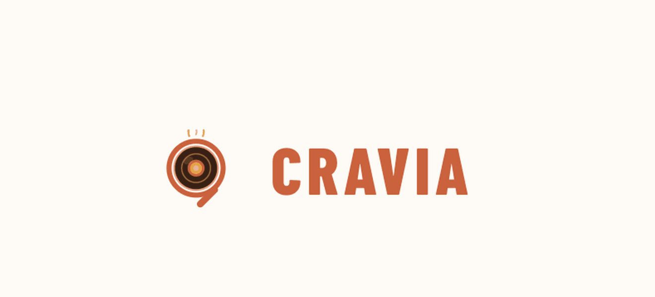 Cravia logo — dish-level food reviews for India